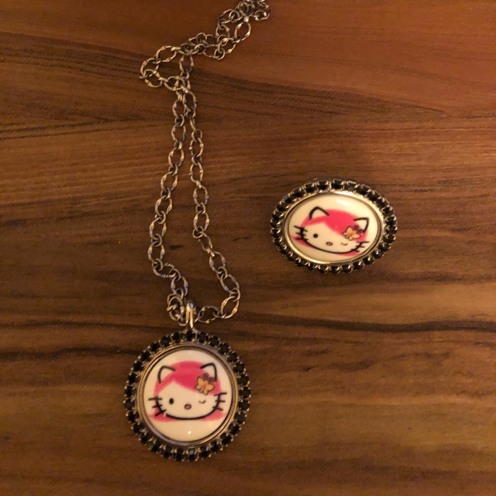 Tarina Tarantino necklace and adjustable ring set